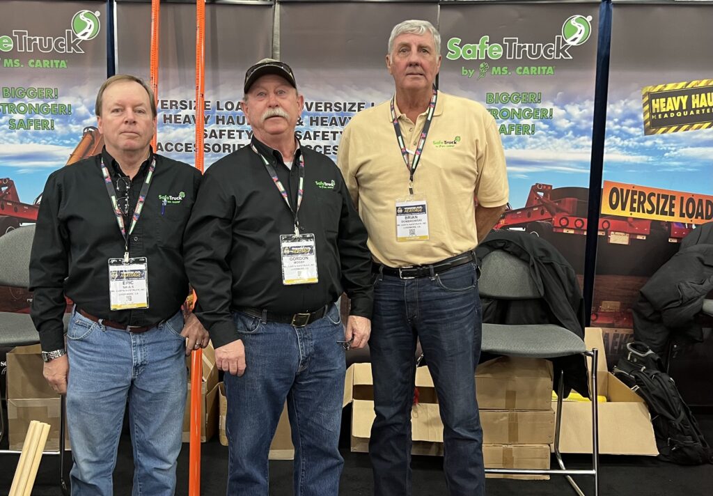 Ms. Carita SafeTruck Sales Team in the booth at Mid-America Trucking Show 2022