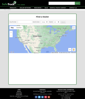 find a dealer site page on safetruck.com