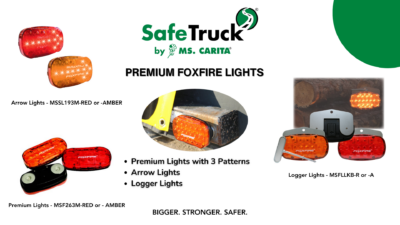 : premium foxfire lights, logger lights, and arrow lights 