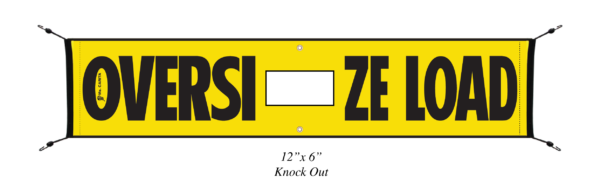Tow Hook Oversize Load Vinyl Bungee Banner 18” x 84” - Image 3