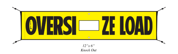 Tow Hook Oversize Load Mesh Bungee Banner 18” x 84” - Image 4