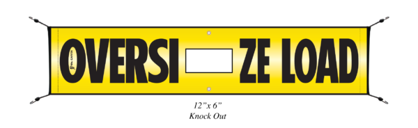Tow Hook Oversize Load Reflective Bungee Banner 18” x 84” - Image 3