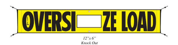 Tow Hook Oversize Load Mesh Bungee Banner 12” x 72” - Image 3