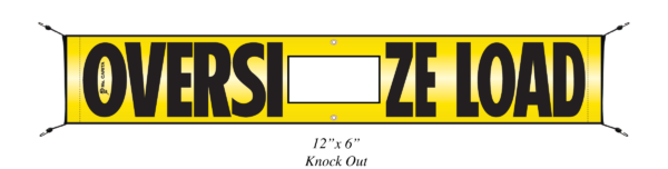 Tow Hook Oversize Load Reflective Bungee Banner 12” x 72” - Image 2