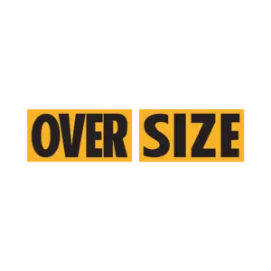 two-piece oversize aluminum sign.