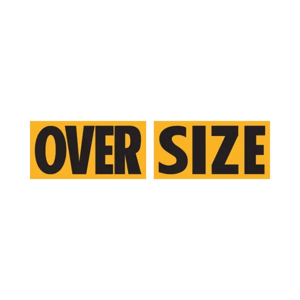 two-piece oversize aluminum sign.
