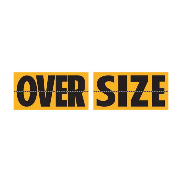 two-piece over-size hinged aluminum sign.