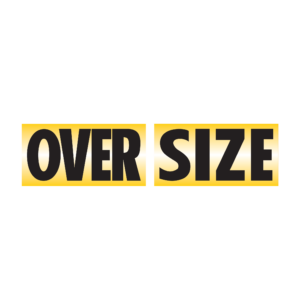 two-piece over size reflective aluminum sign.
