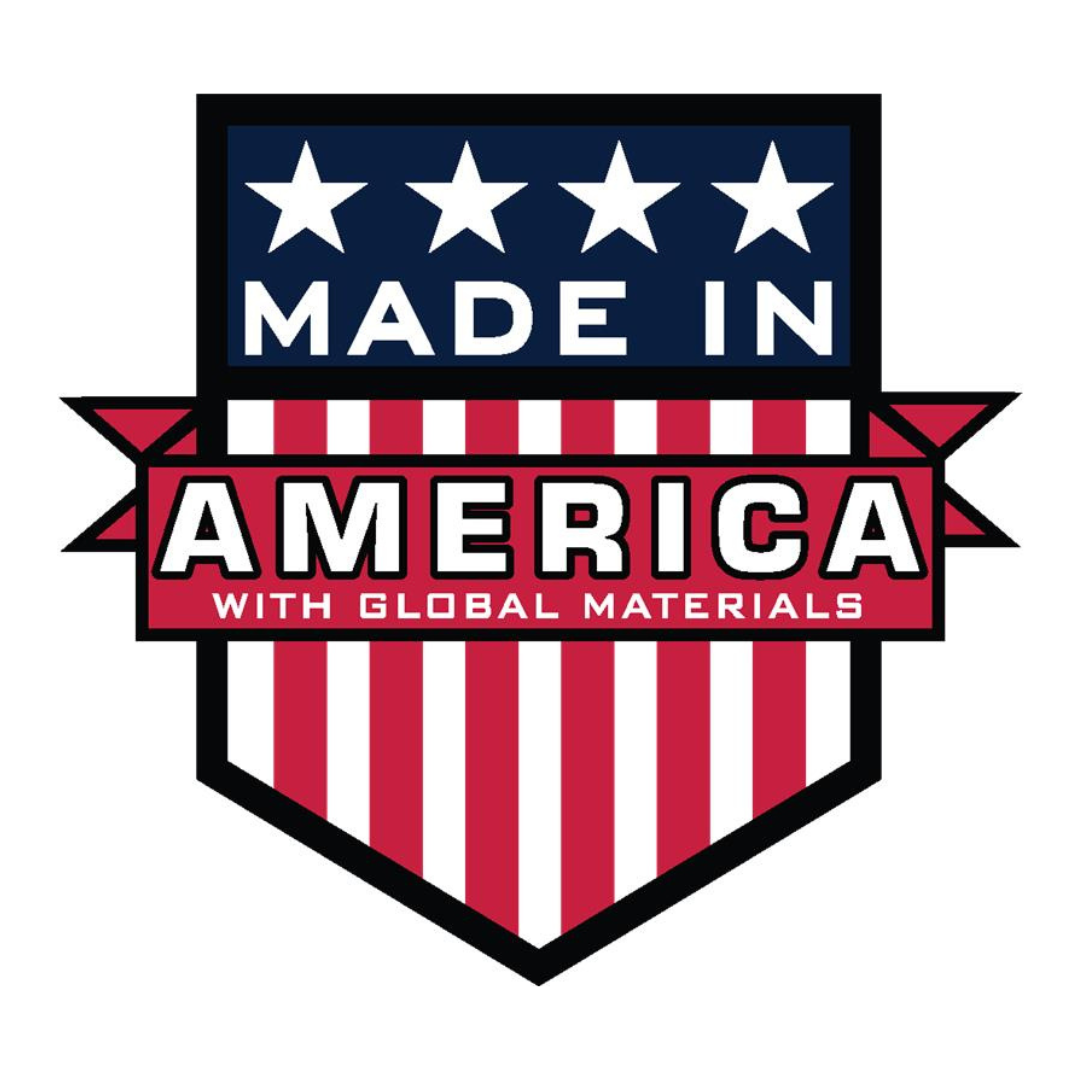 Made in USA Transparent Background Made in America with Global Materials