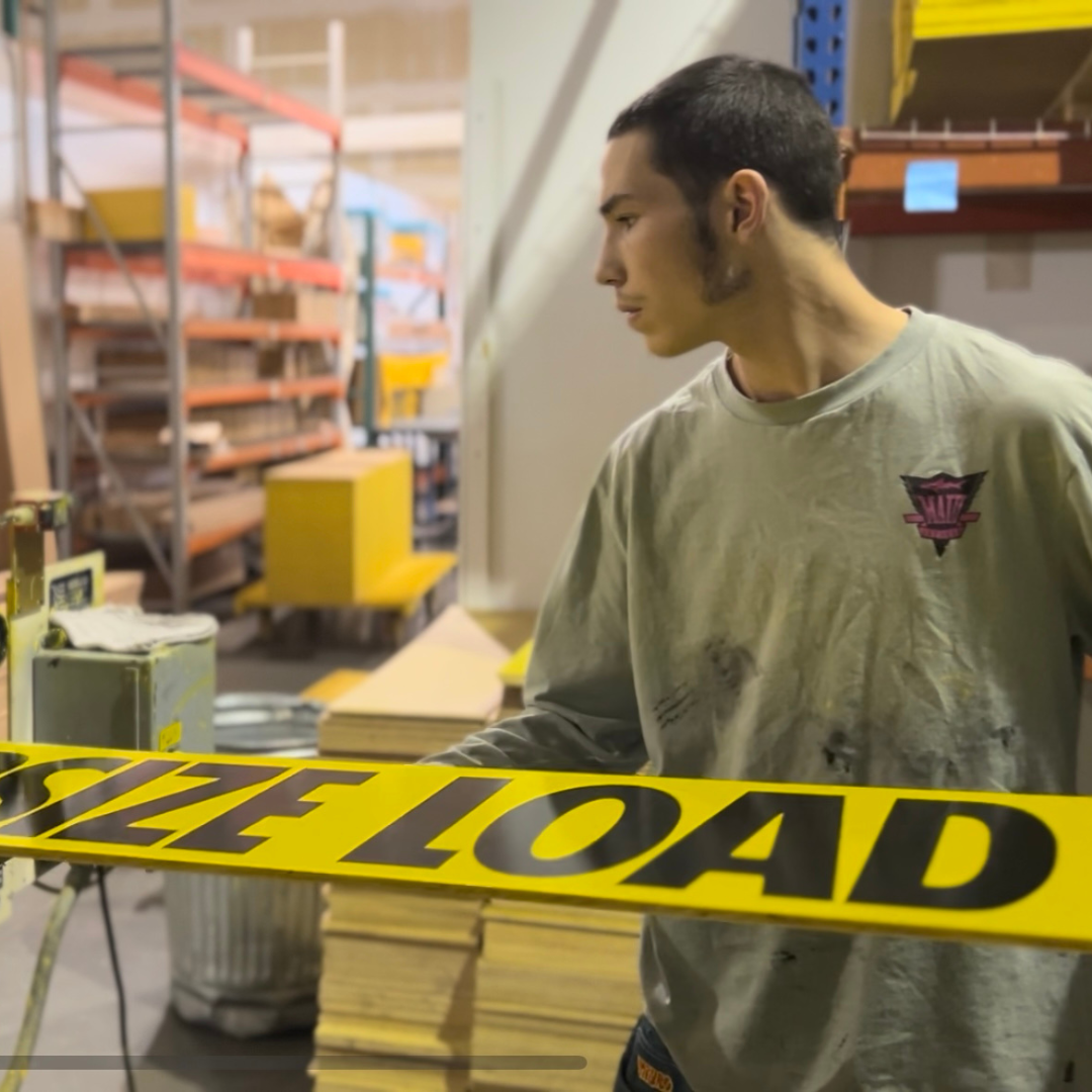 OSL Wood Sign Coating a Wood SIgn