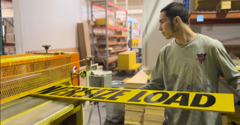 wood oversize load sign