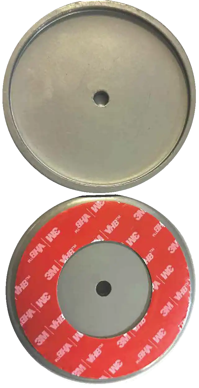 the adhesive side of the flag magnet anchor plate